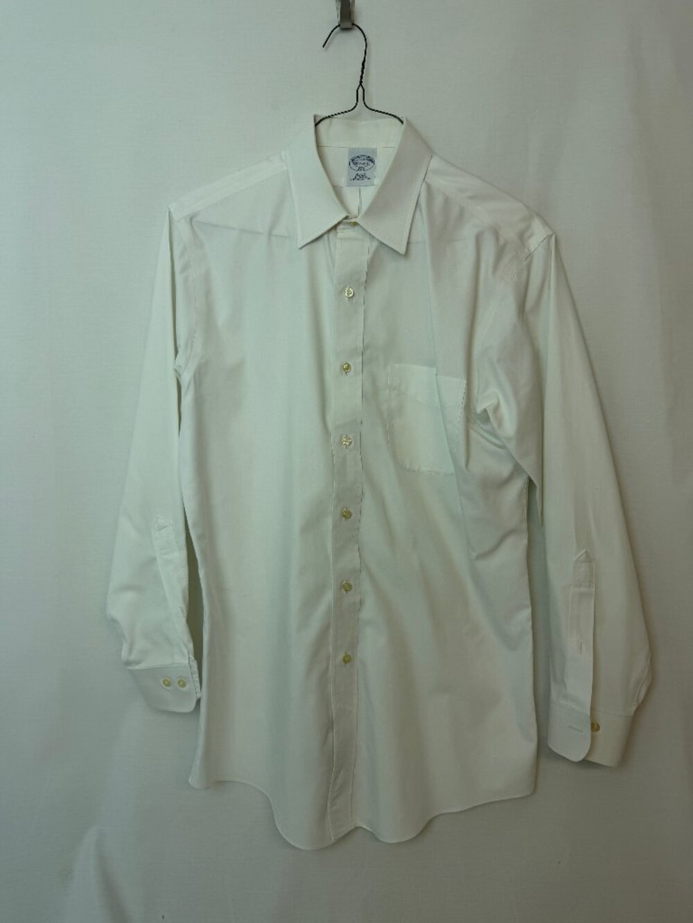 Men's Brooks Brothers 346 Slim Fit White Front Pocket Dress Shirt